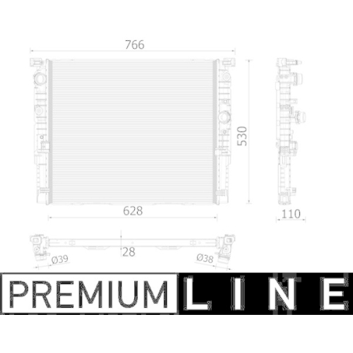 MAHLE Kühler, Motorkühlung BEHR *** PREMIUM LINE *** CR 2215 000P