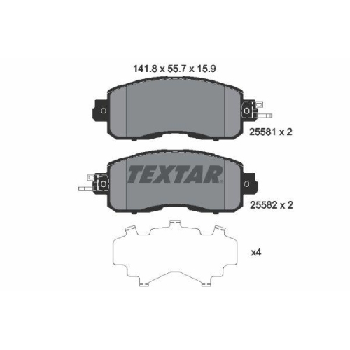 TEXTAR Bremsbelagsatz, Scheibenbremse 2558101