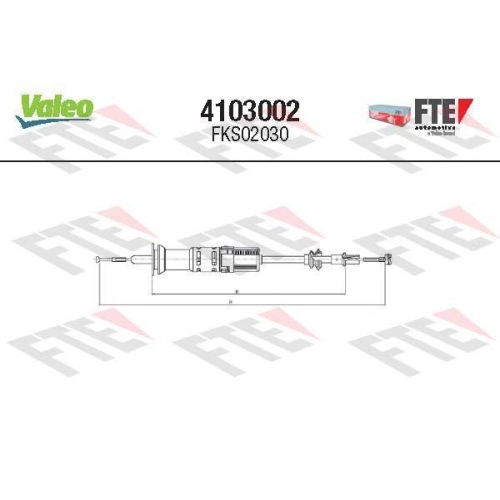 VALEO Seilzug, Kupplungsbet&auml;tigung FTE CLUTCH ACTUATION 4103002