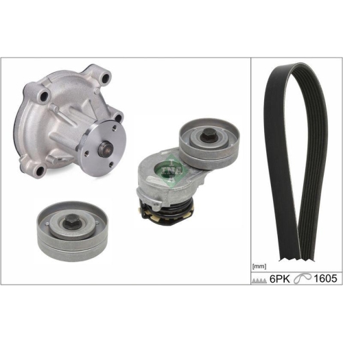 Schaeffler INA Wasserpumpe + Keilrippenriemensatz 529 0330 31
