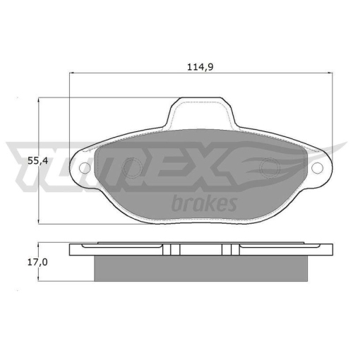 TOMEX Brakes Bremsbelagsatz, Scheibenbremse TX 12-41
