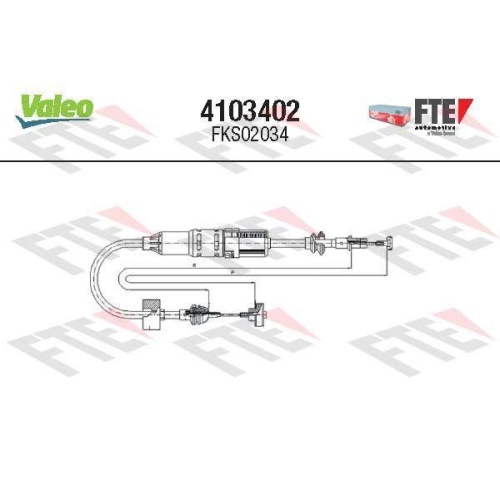 VALEO Seilzug, Kupplungsbet&auml;tigung FTE CLUTCH ACTUATION 4103402
