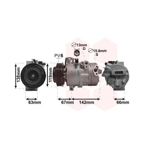 VAN WEZEL Kompressor, Klimaanlage 8300K216