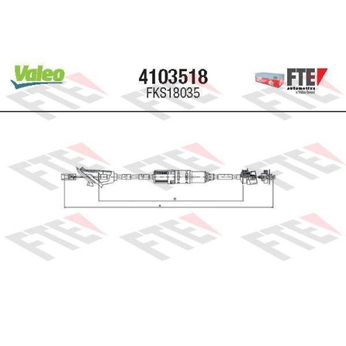 VALEO Seilzug, Kupplungsbet&auml;tigung FTE CLUTCH ACTUATION 4103518