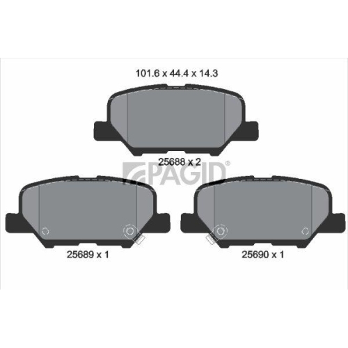 PAGID Bremsbelagsatz, Scheibenbremse T2237N