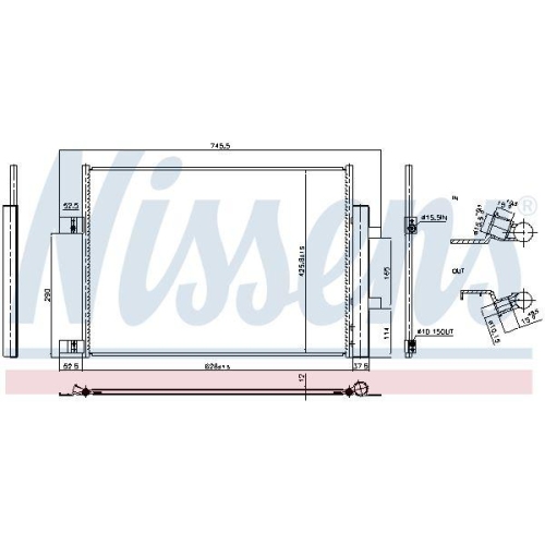 NISSENS Kondensator, Klimaanlage ** FIRST FIT ** 941008