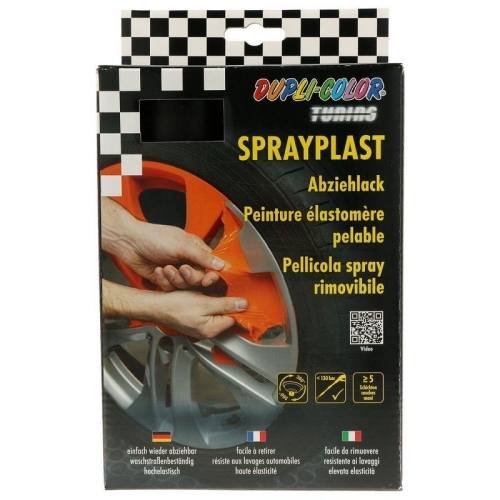Abziehlack Spr&uuml;hfolie 2 x 400 ml schwarz Matt Dupli-Color SPRAYPLAST 388101
