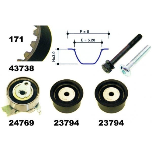 MAPCO Zahnriemensatz 23738