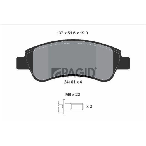 PAGID Bremsbelagsatz, Scheibenbremse T1468N