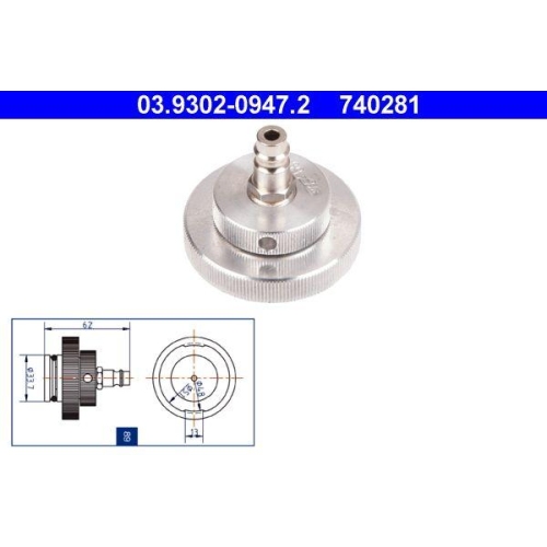 ATE Entl&uuml;fterstutzen 03.9302-0947.2