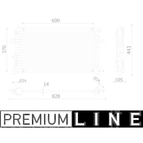 MAHLE K&uuml;hler, Motork&uuml;hlung BEHR *** PREMIUM LINE *** CR 2226 000P