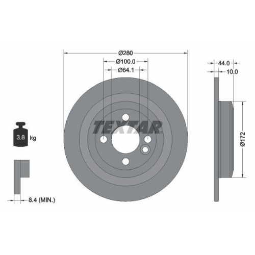 TEXTAR Bremsscheibe PRO 92234003