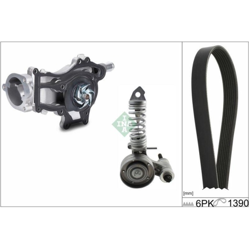 Schaeffler INA Wasserpumpe + Keilrippenriemensatz 529 0325 30