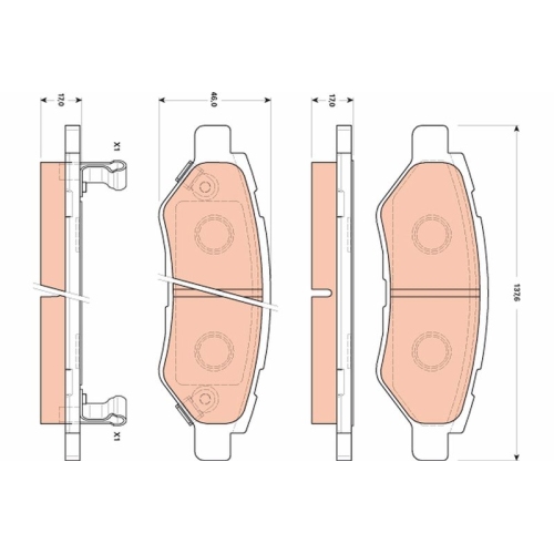 TRW Bremsbelagsatz, Scheibenbremse GDB4602