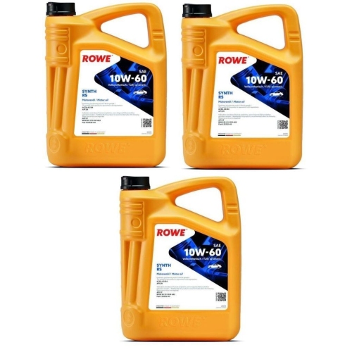 Motoröl ROWE HIGHTEC SYNTH RS 10W-60 Hochleistungsöl ACEA A3/B4 API SN/CF 15L