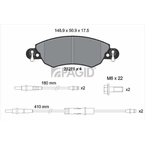 PAGID Bremsbelagsatz, Scheibenbremse T9105N