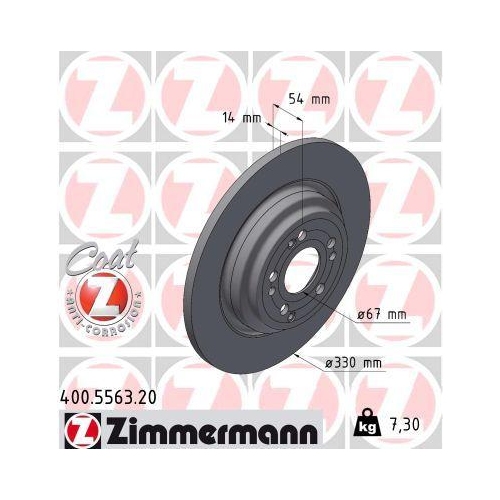 ZIMMERMANN Bremsscheibe COAT Z 400.5563.20