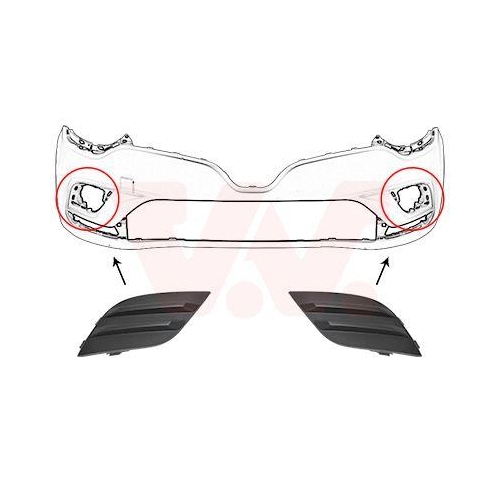 VAN WEZEL L&uuml;ftungsgitter, Sto&szlig;f&auml;nger ** Equipart ** 4420597