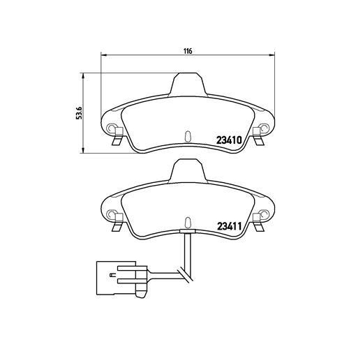 BREMBO Bremsbelagsatz, Scheibenbremse PRIME LINE P 24 038