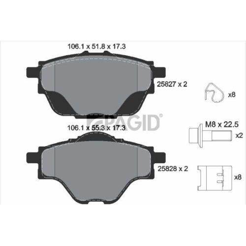 PAGID Bremsbelagsatz, Scheibenbremse T2304N