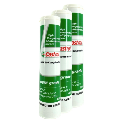 3x 400g Castrol LMX LI-Komplexfett Lebensdauerschmierung Radlagerfett Mehrzweck