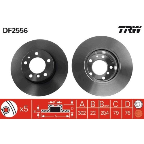 TRW Bremsscheibe DF2556