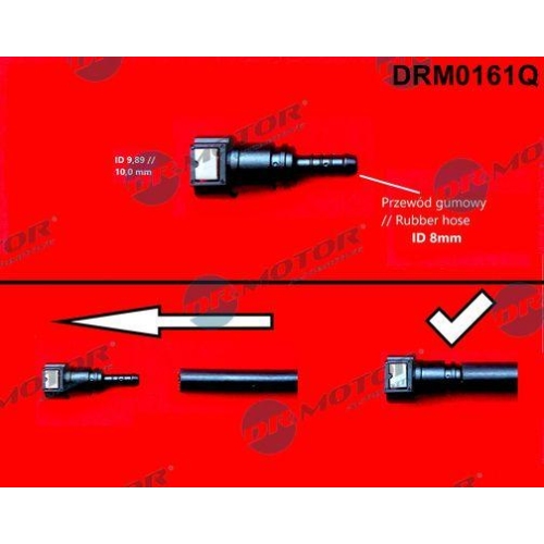Dr.Motor Automotive Schlauchverbinder, Kraftstoffschlauch DRM0161Q
