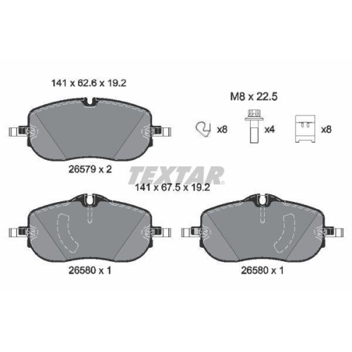 TEXTAR Bremsbelagsatz, Scheibenbremse Q+ 2657901