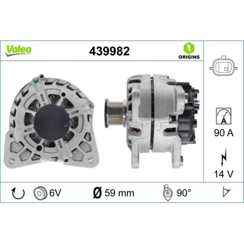 VALEO Generator VALEO ORIGINS - NEW O.E. TECHNOLOGIE 439982