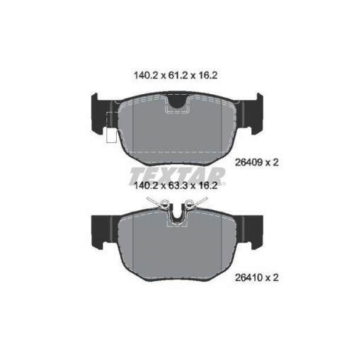 TEXTAR Bremsbelagsatz, Scheibenbremse Q+ 2640901