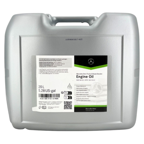 Motor&ouml;l Motoren&ouml;l Mercedes 5W-30 DTFR 15C110 LT 20 Liter - A001989770115FBDE