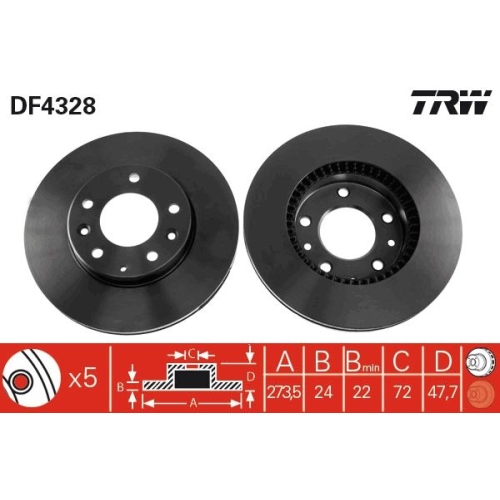 TRW Bremsscheibe DF4328