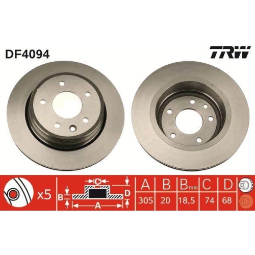 TRW Bremsscheibe DF4094