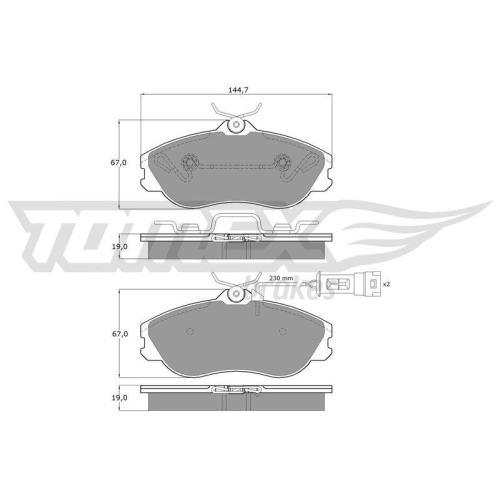TOMEX Brakes Bremsbelagsatz, Scheibenbremse TX 11-28