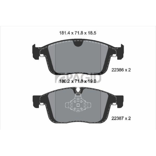 PAGID Bremsbelagsatz, Scheibenbremse T2575N