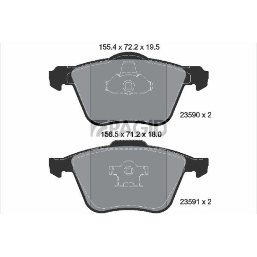 PAGID Bremsbelagsatz, Scheibenbremse T1473N