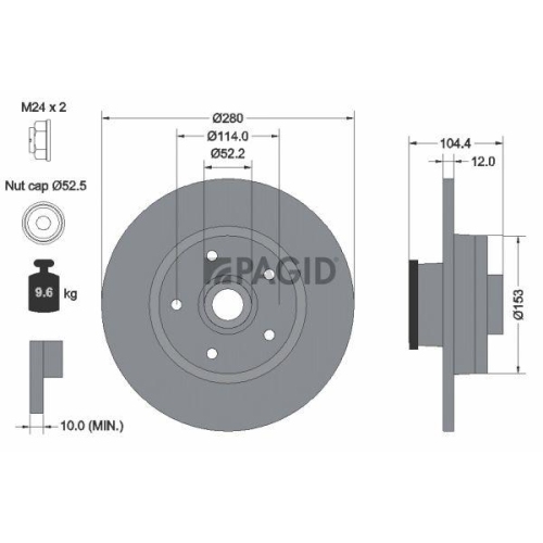 PAGID Bremsscheibe 55689NC