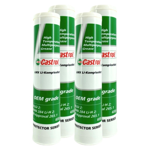 4x 400g Castrol LMX LI-Komplexfett Lebensdauerschmierung Radlagerfett Mehrzweck