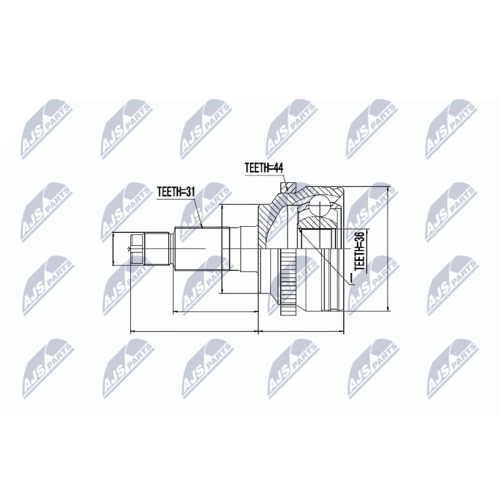 NTY Gelenksatz, Antriebswelle NPZ-MZ-053