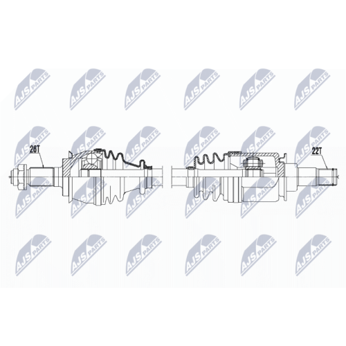 NTY Antriebswelle NPW-BM-119