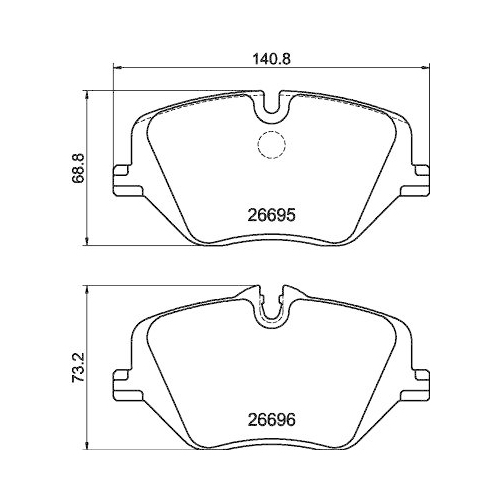 HELLA Bremsbelagsatz, Scheibenbremse 8DB 355 046-051
