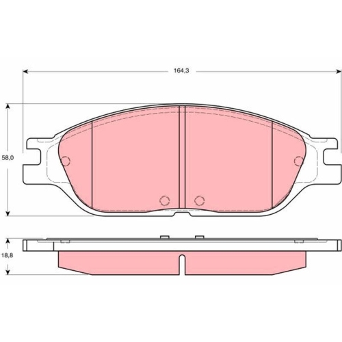TRW Bremsbelagsatz, Scheibenbremse GDB4138