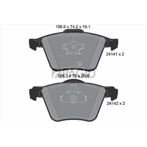 PAGID Bremsbelagsatz, Scheibenbremse T1488N