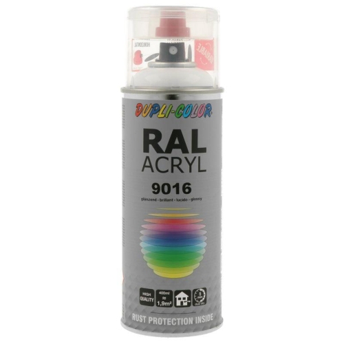Lackspray Spr&uuml;hlack 400ml RAL 9016 verkehrswei&szlig; gl 509384 DUPLI COLOR