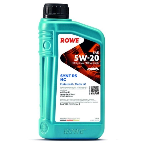 Motor&ouml;l HIGHTEC SYNT RS HC SAE 5W-20 Motoren&ouml;l 1 Liter Rowe 20186-0010-99