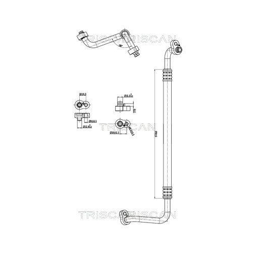 TRISCAN Hochdruck-/Niederdruckleitung, Klimaanlage 9010 29026