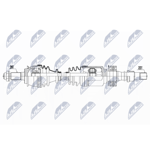 NTY Antriebswelle NPW-BM-121
