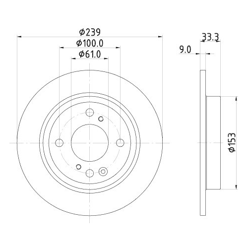 HELLA Bremsscheibe PRO 8DD 355 134-681