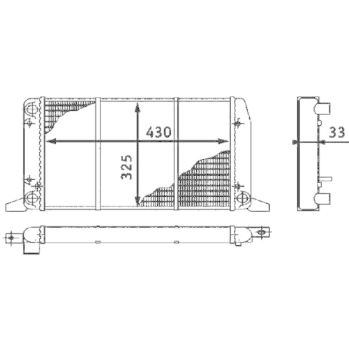 MAHLE Kühler, Motorkühlung BEHR CR 412 000S