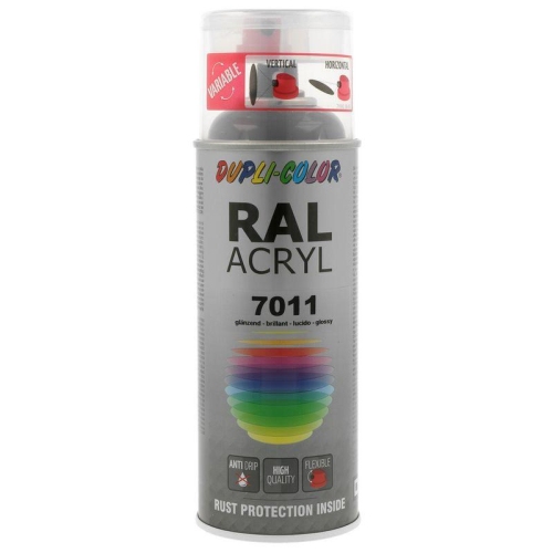 Lackspray Spr&uuml;hlack 400ml RAL 7011 eisengrau gl&auml;nzend 529085 DUPLI COLOR